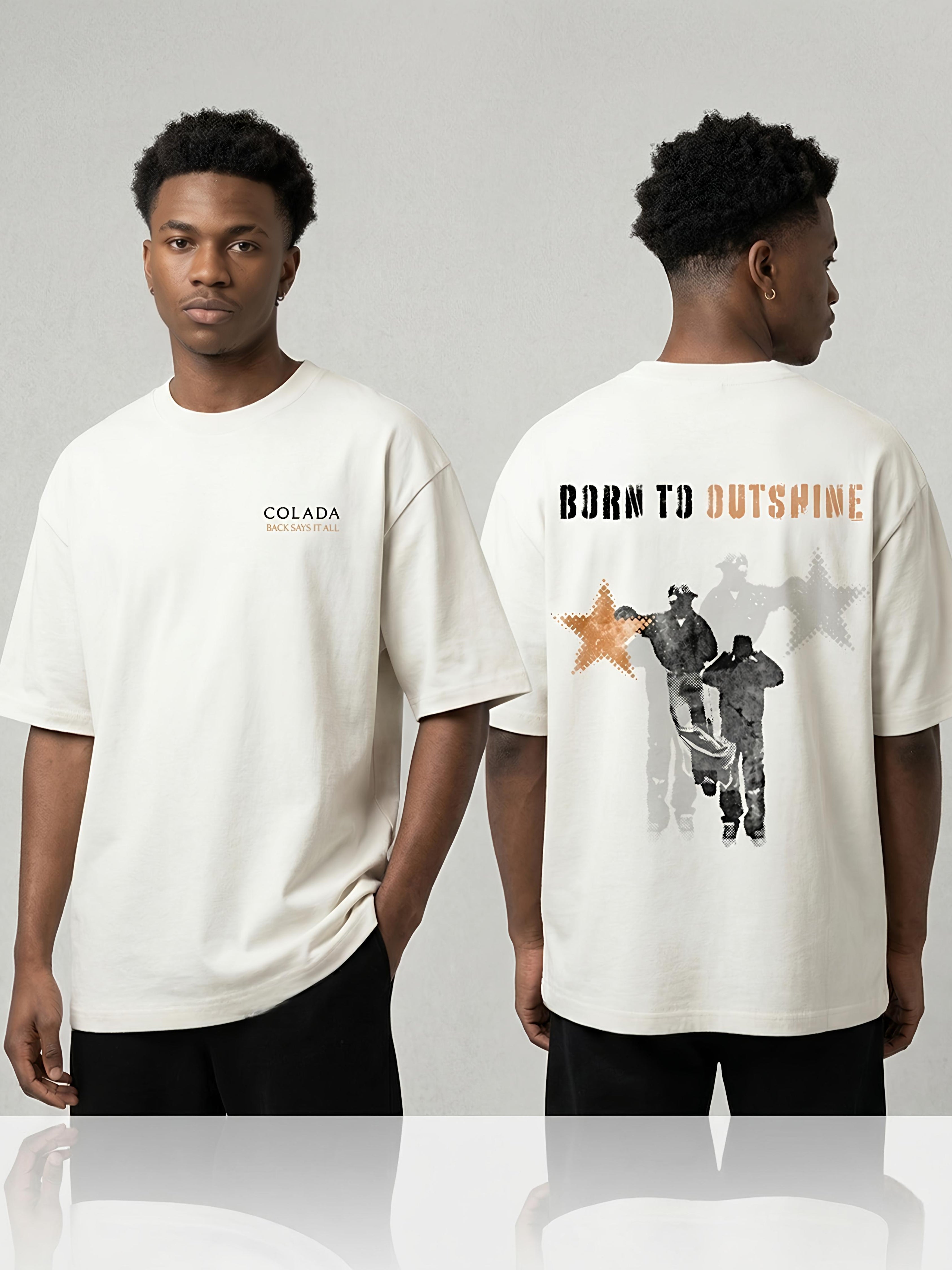 Born To Outshine — Off-White Oversized Tee
