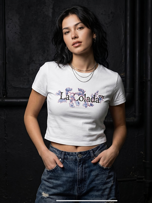 La Colada White Baby tee