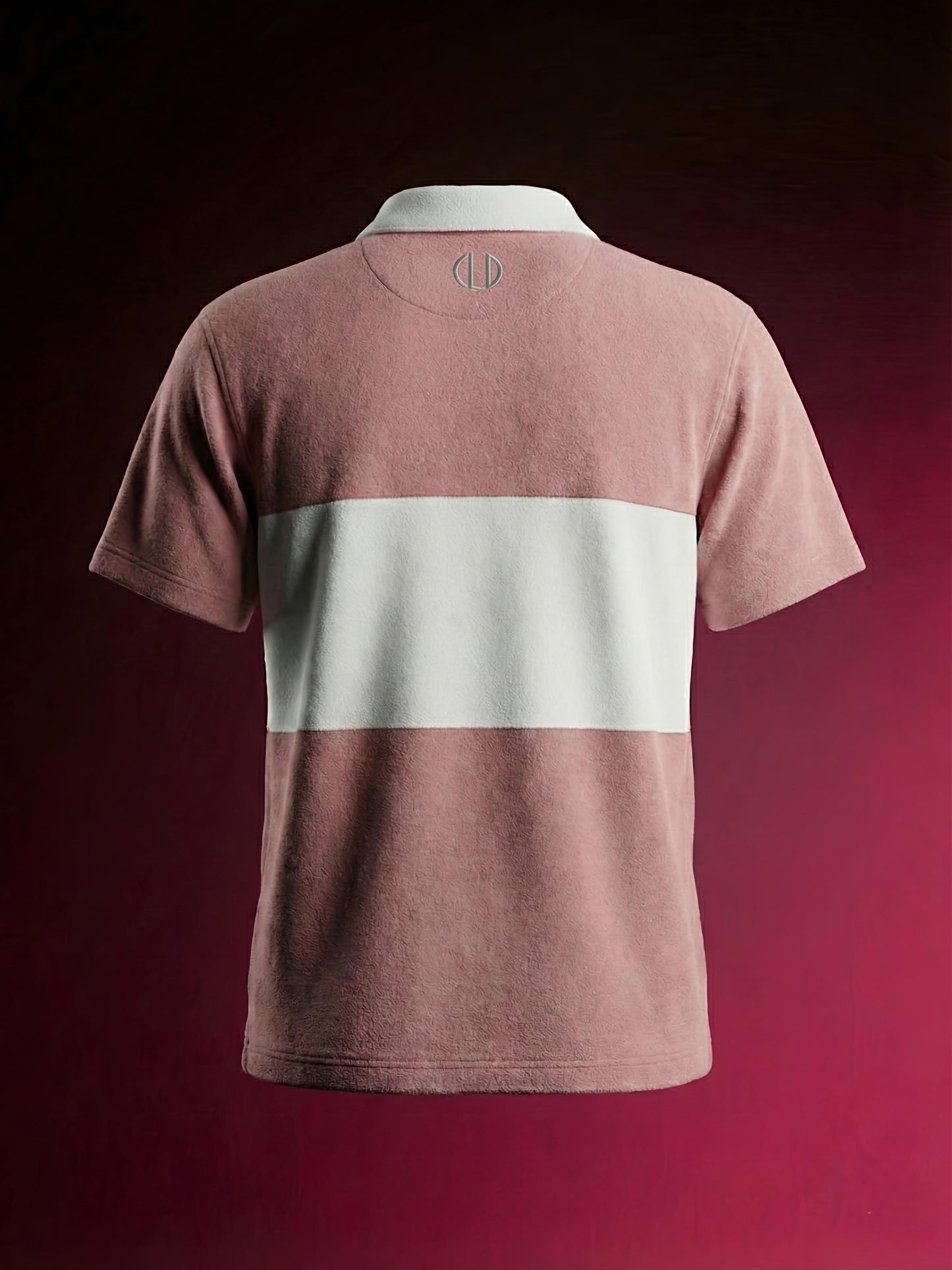 Sky pink white oversized polo