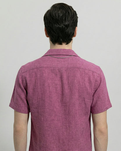 Dusty Plum Linen Oversized Shirt