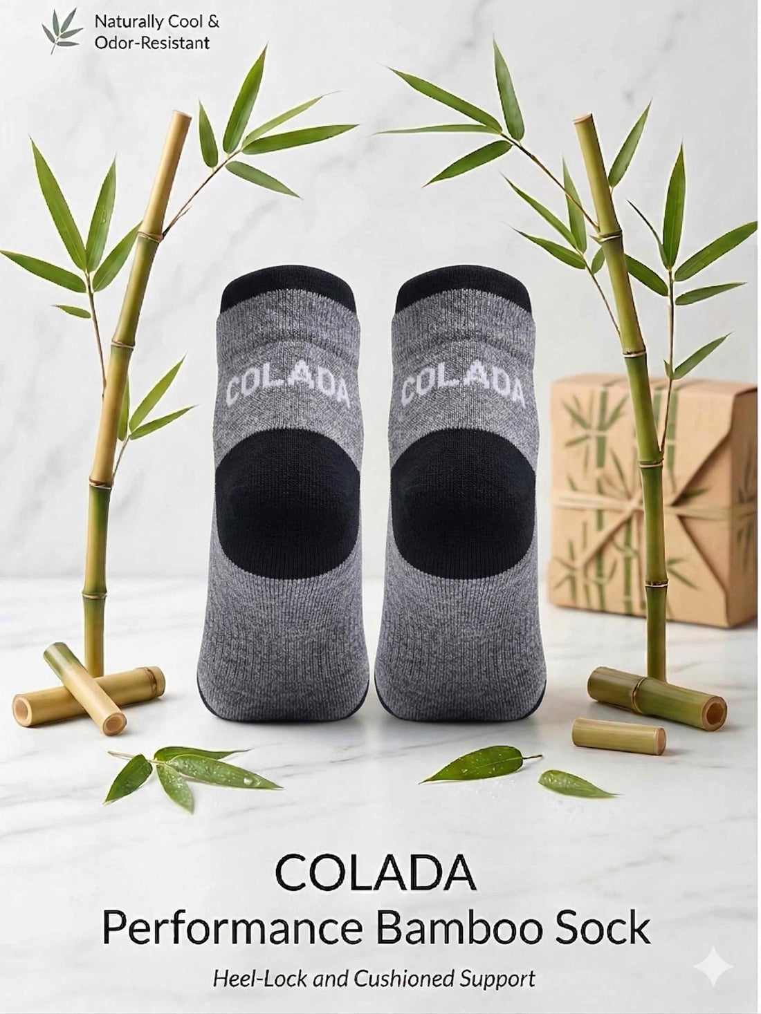 Gray Bamboo Ankle Socks (Pack of 1)