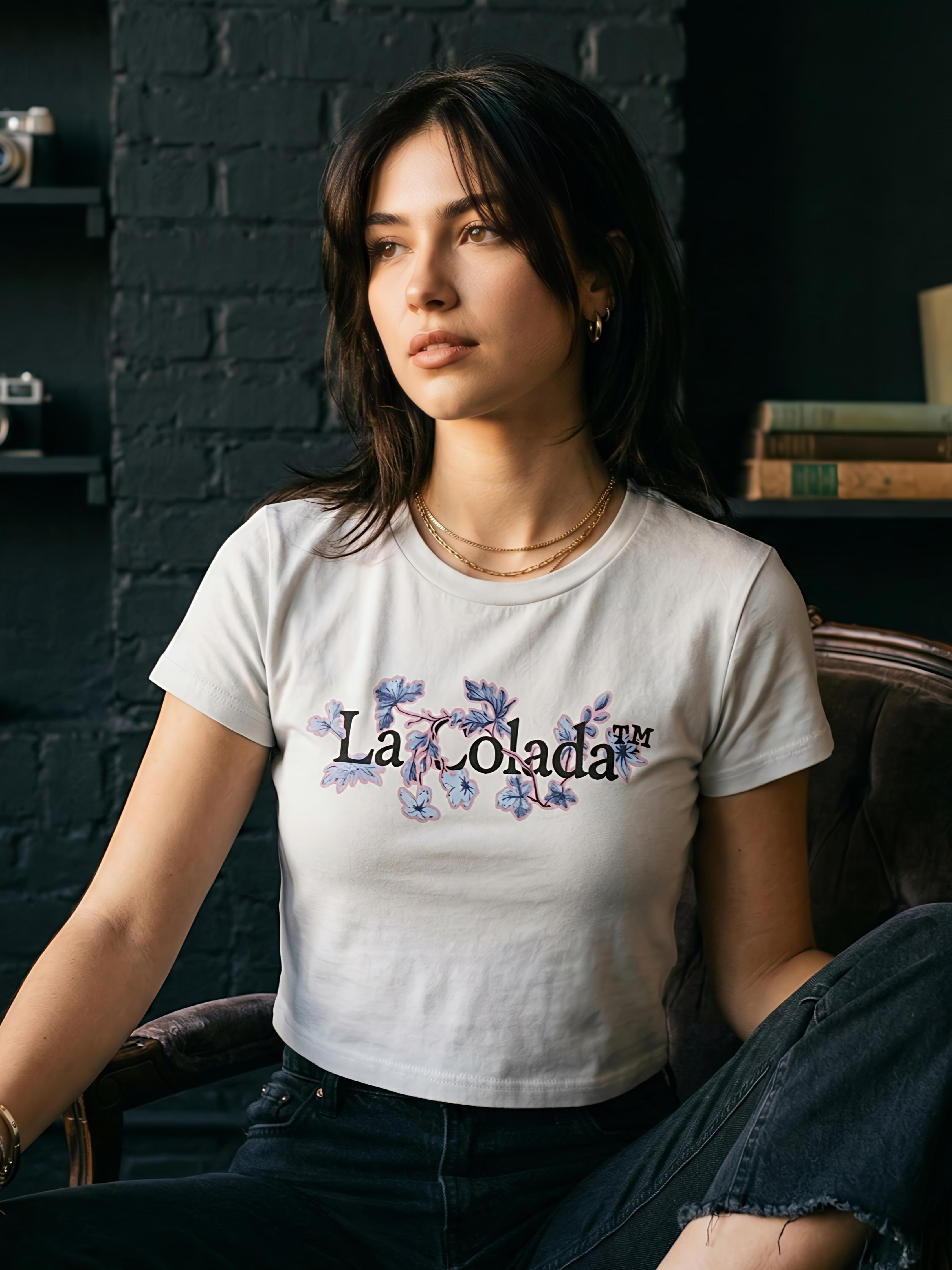 La Colada White Baby tee