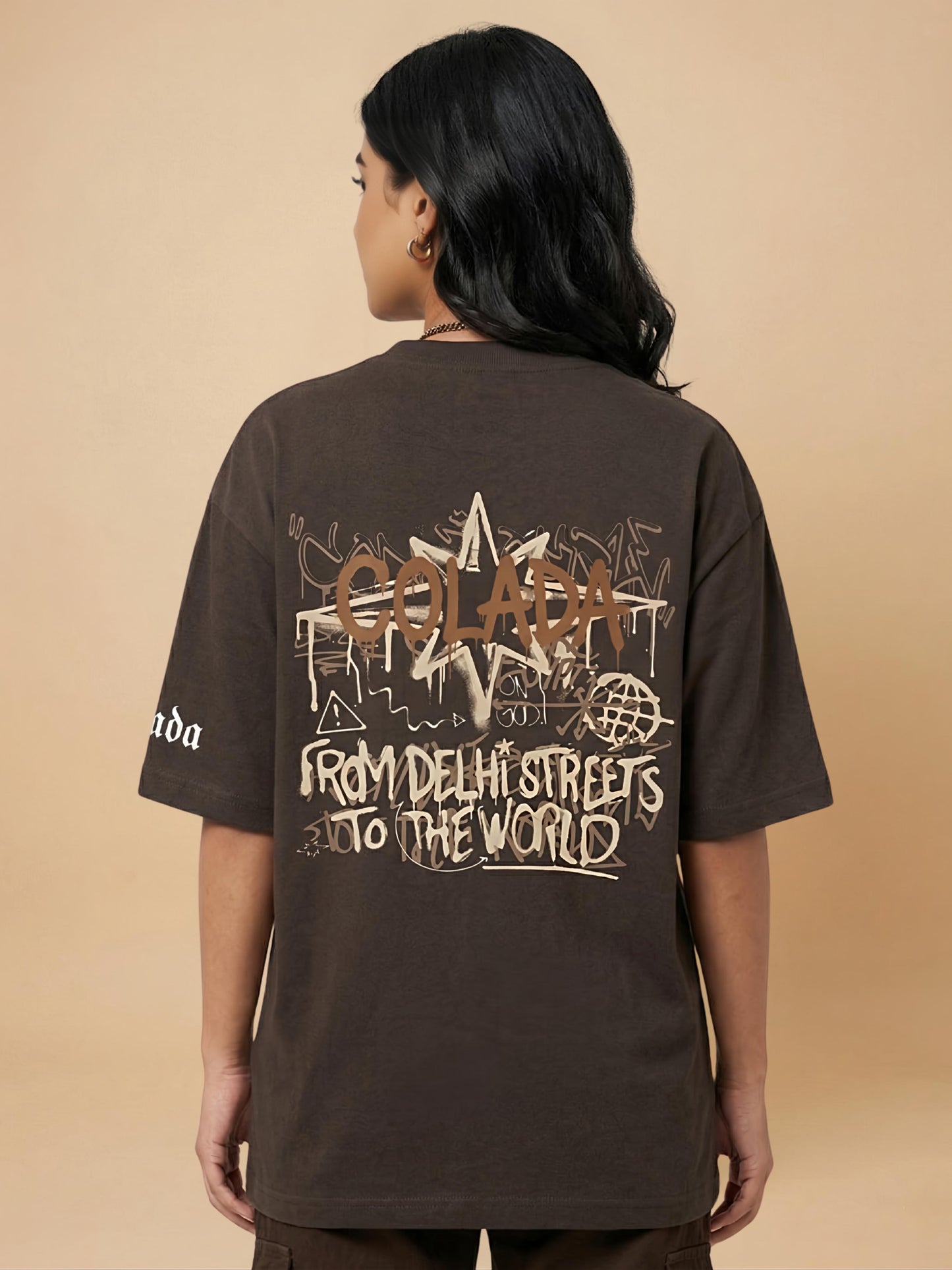 From Delhi Streets — Brown oversized Tee