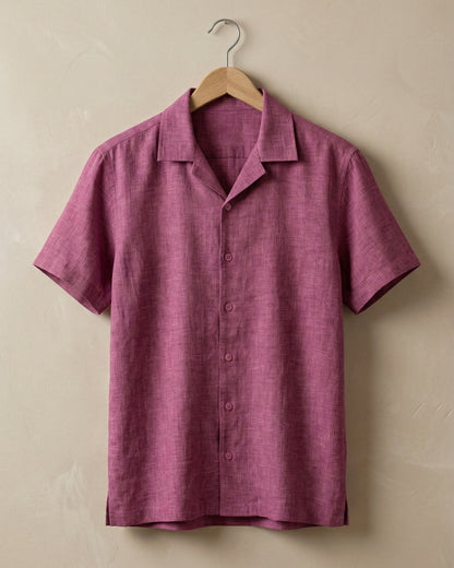 Dusty Plum Linen Oversized Shirt