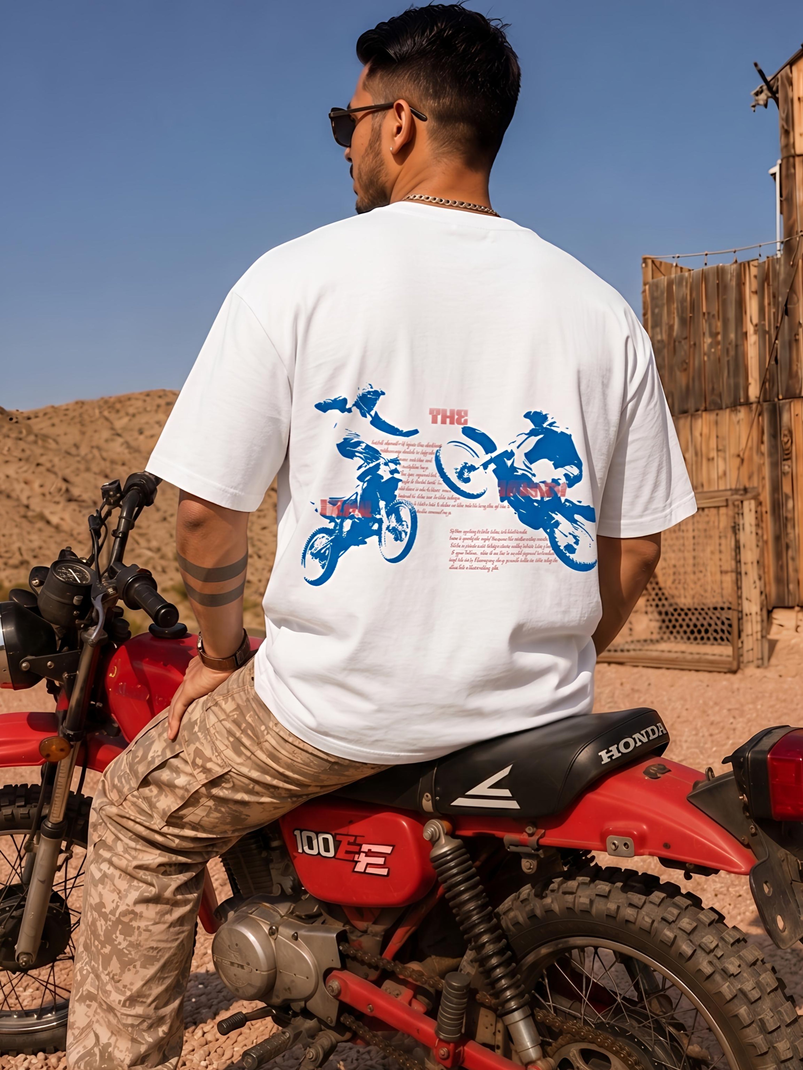 Born To Ride — White Oversized Tee
