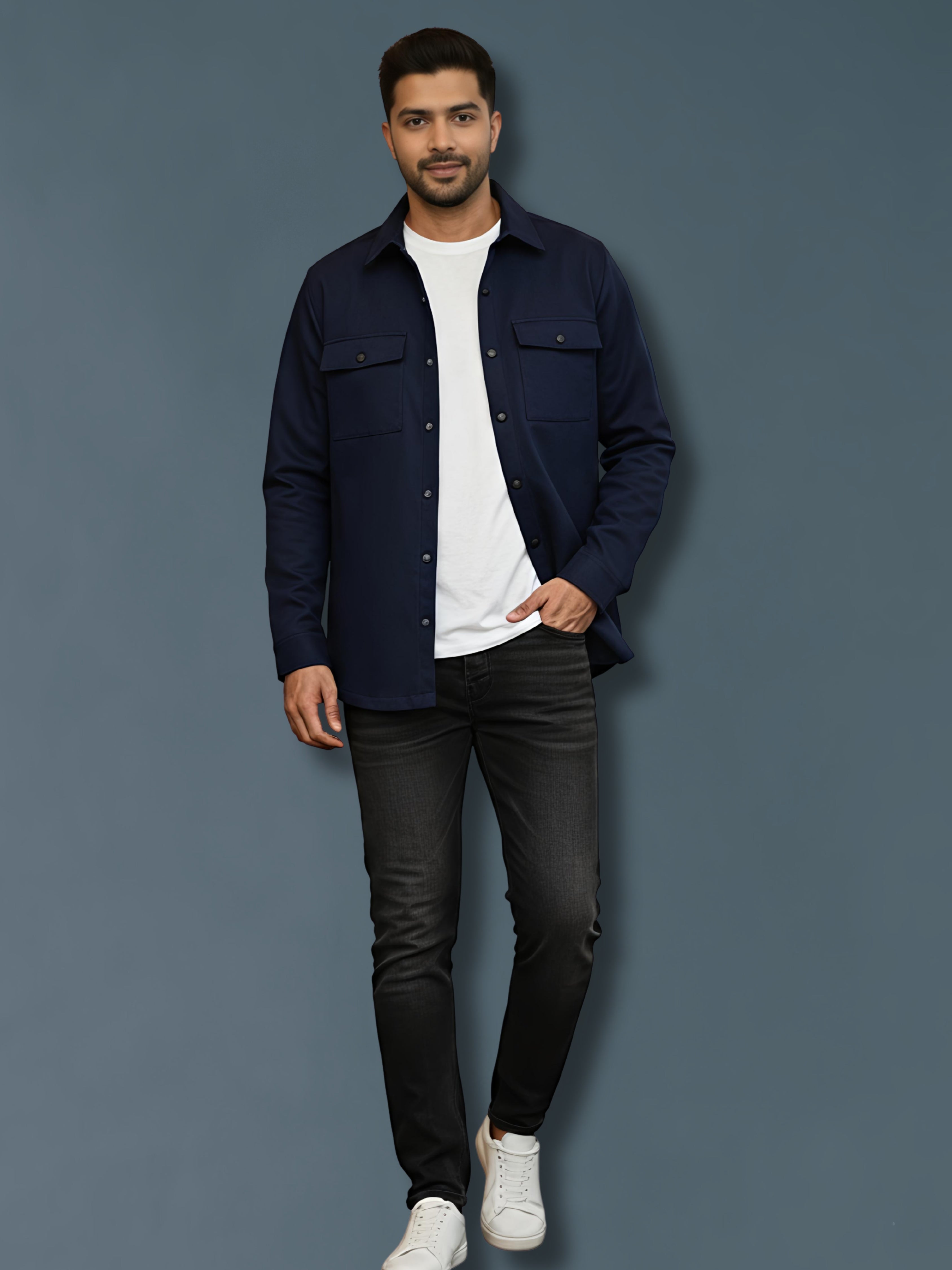 Navy Shacket