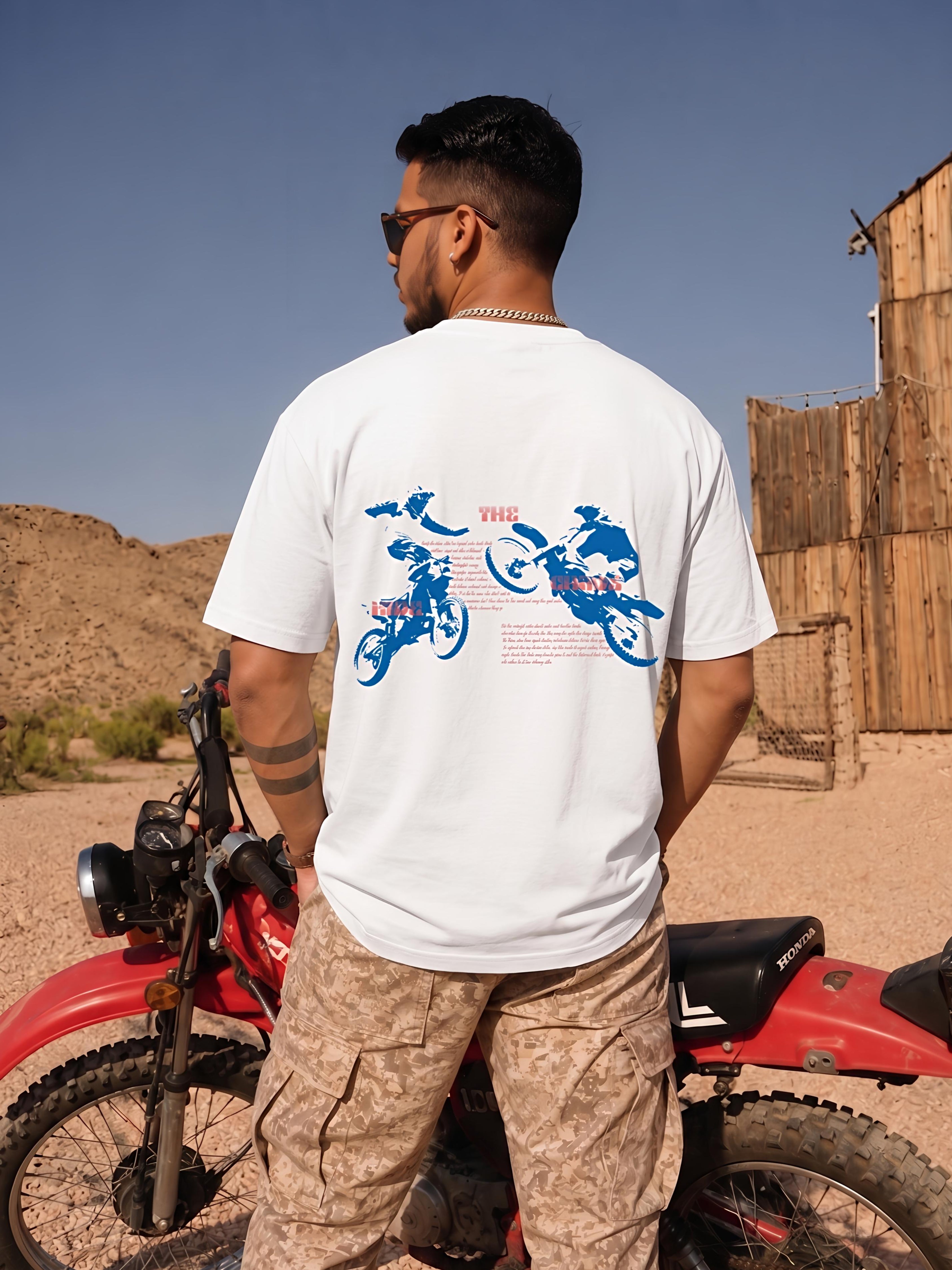 Born To Ride — White Oversized Tee