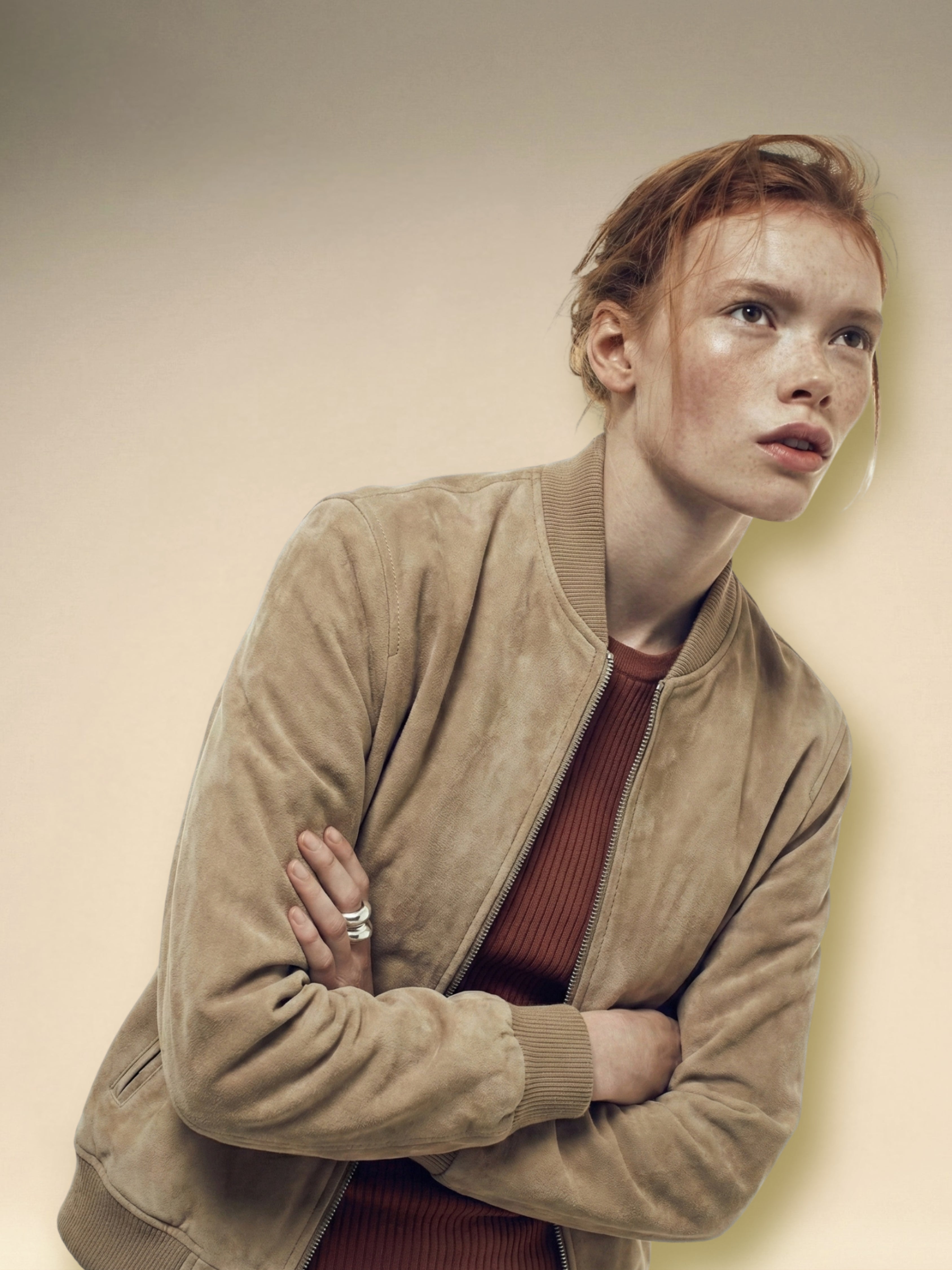 Beige Suede Jacket