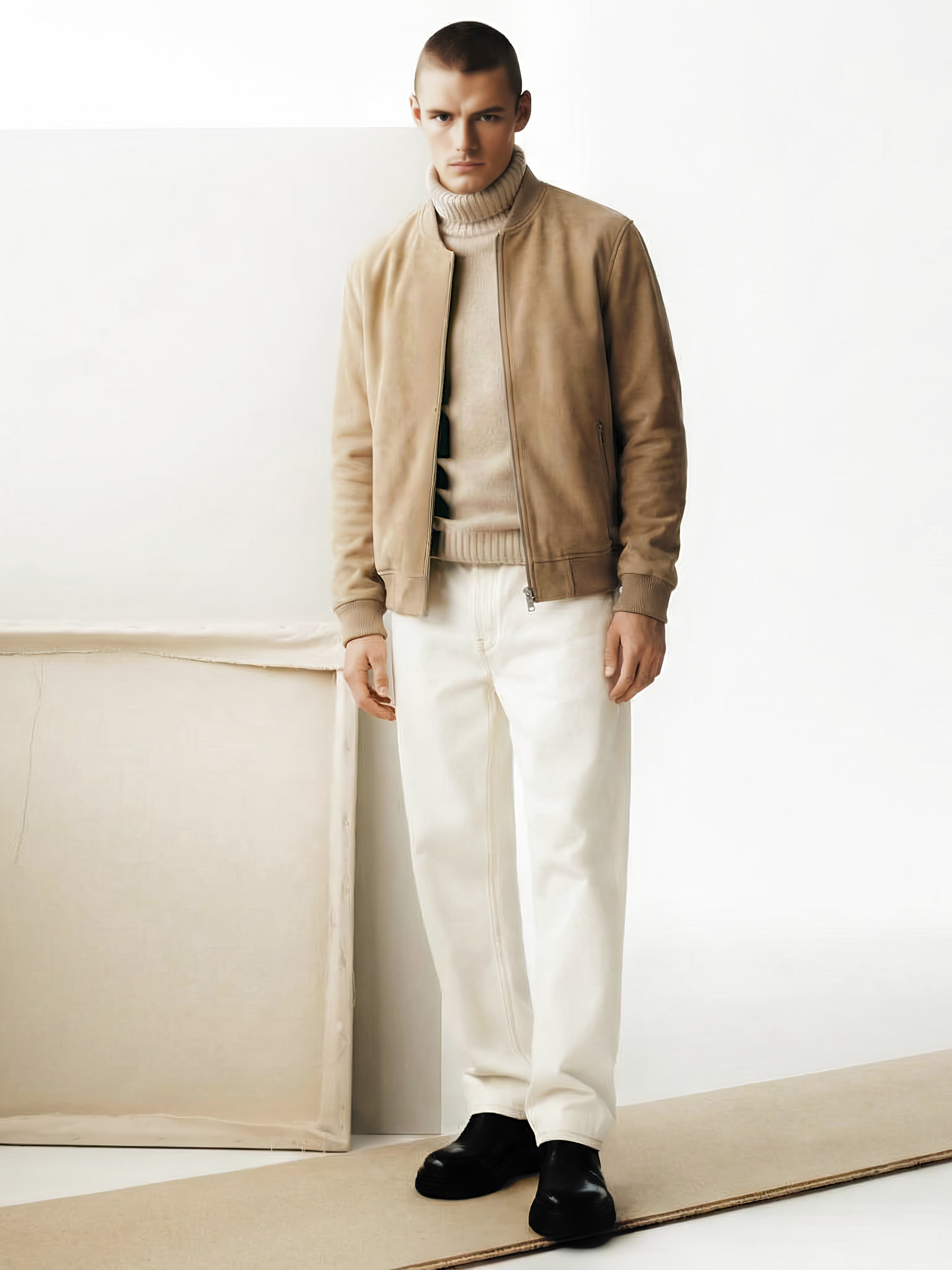 Beige Suede Jacket