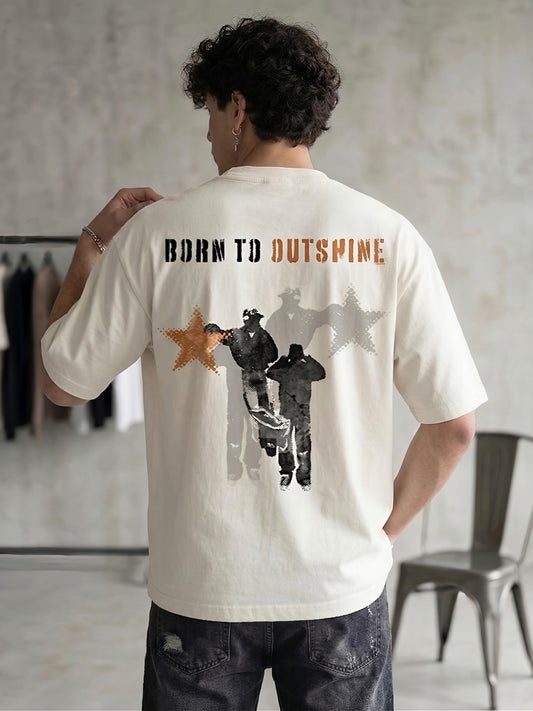 Born To Outshine — Off-White Oversized Tee