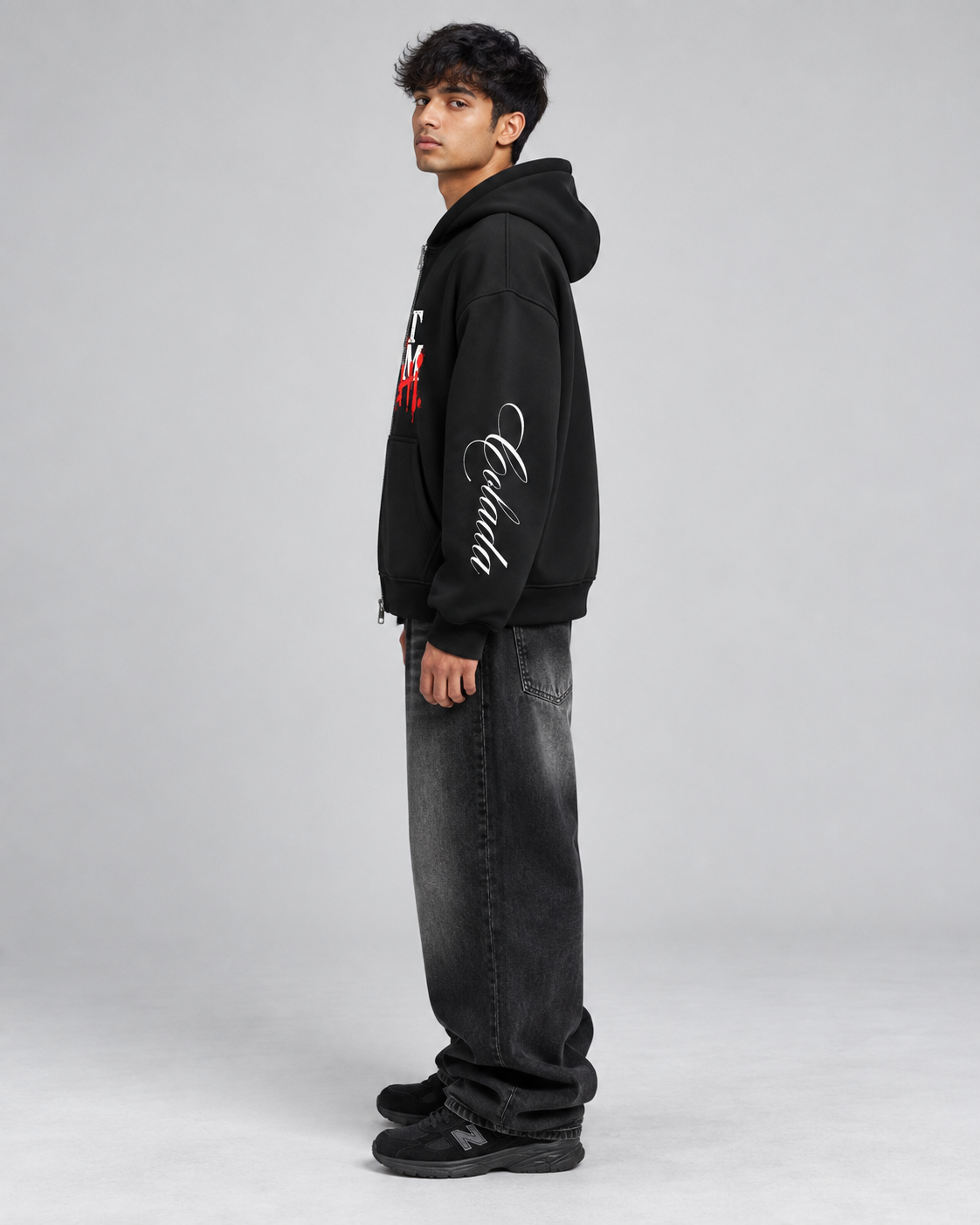 Delhi Zipper Boxy Hoodie