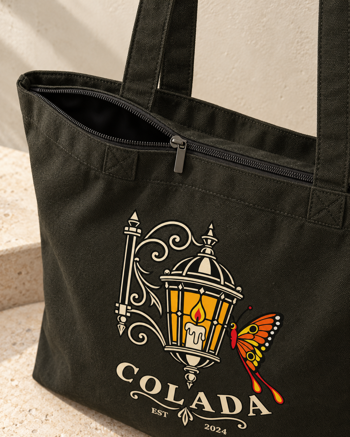 Saudade Black Tote Bag