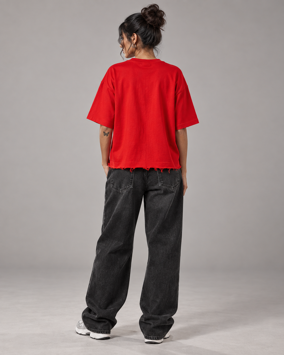 Red Boxy Fit Tee