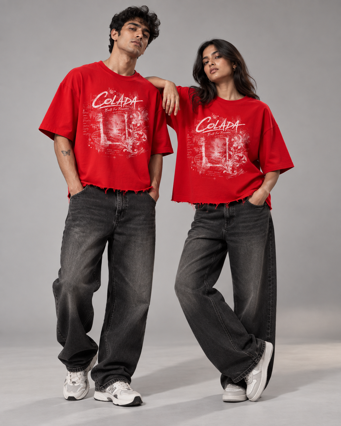 Red Boxy Fit Tee