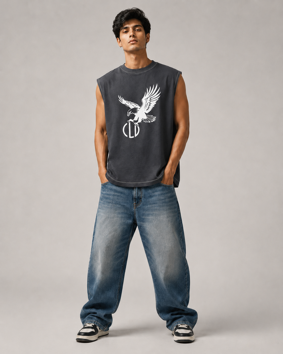 Charcoal Grey Oversized Tank