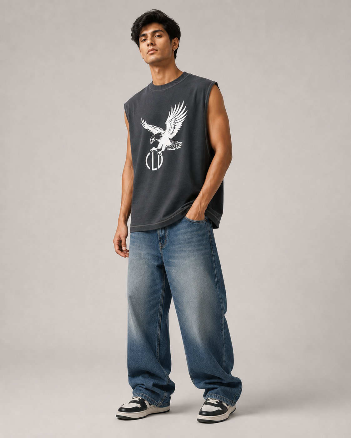 Charcoal Grey Oversized Tank