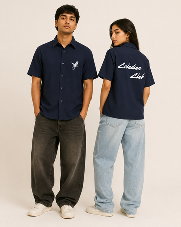 Navy Blue Boxy Shirt
