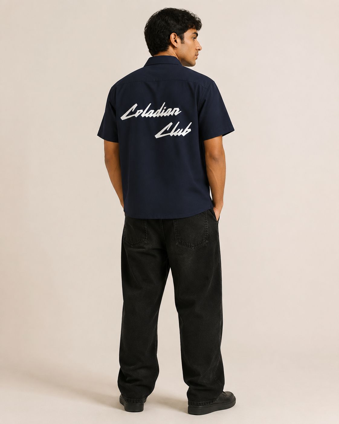 Navy Blue Boxy Shirt