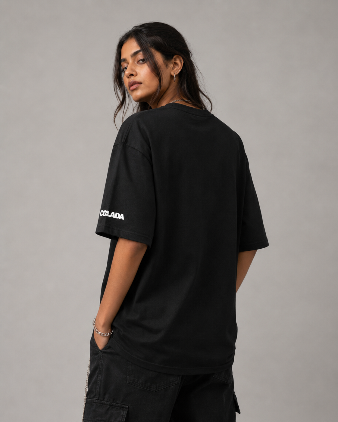Good Things Black Oversized Tee