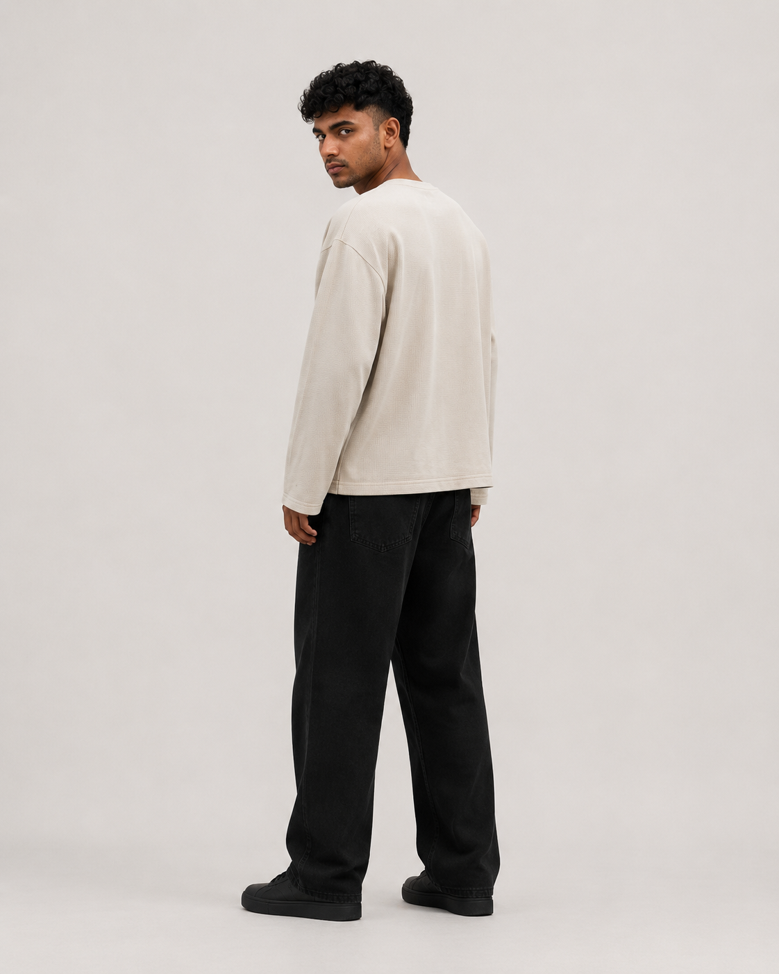 Moonbeam Mini Waffle Boxy Tee