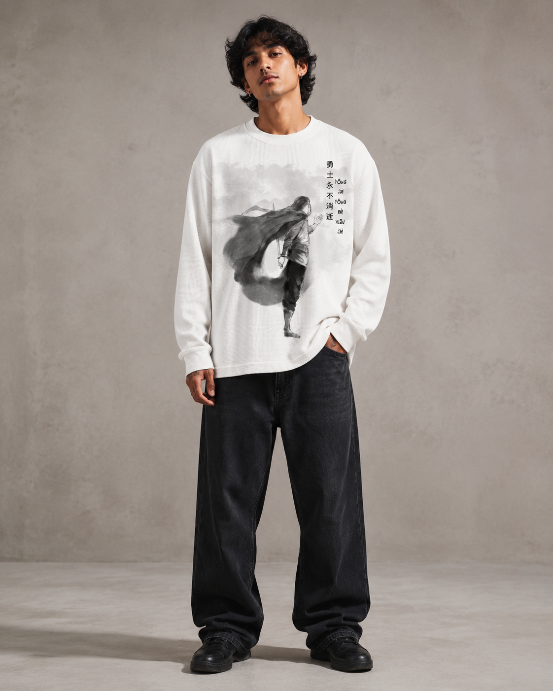 Warrior Off-White Waffle Tee