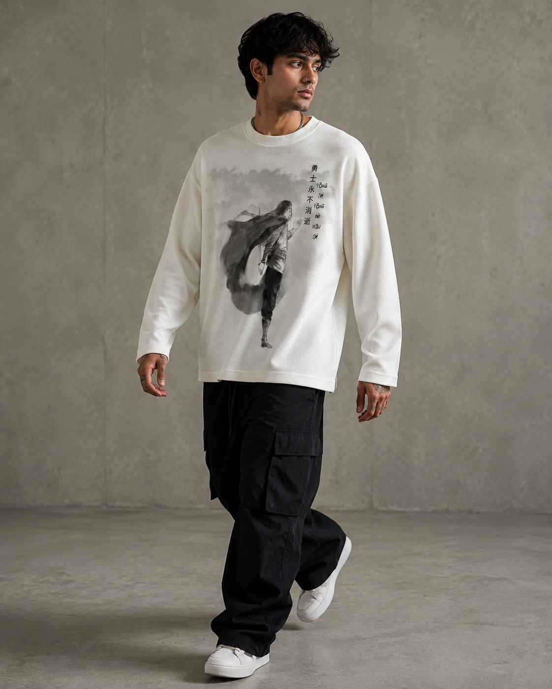 Warrior Off-White Waffle Tee