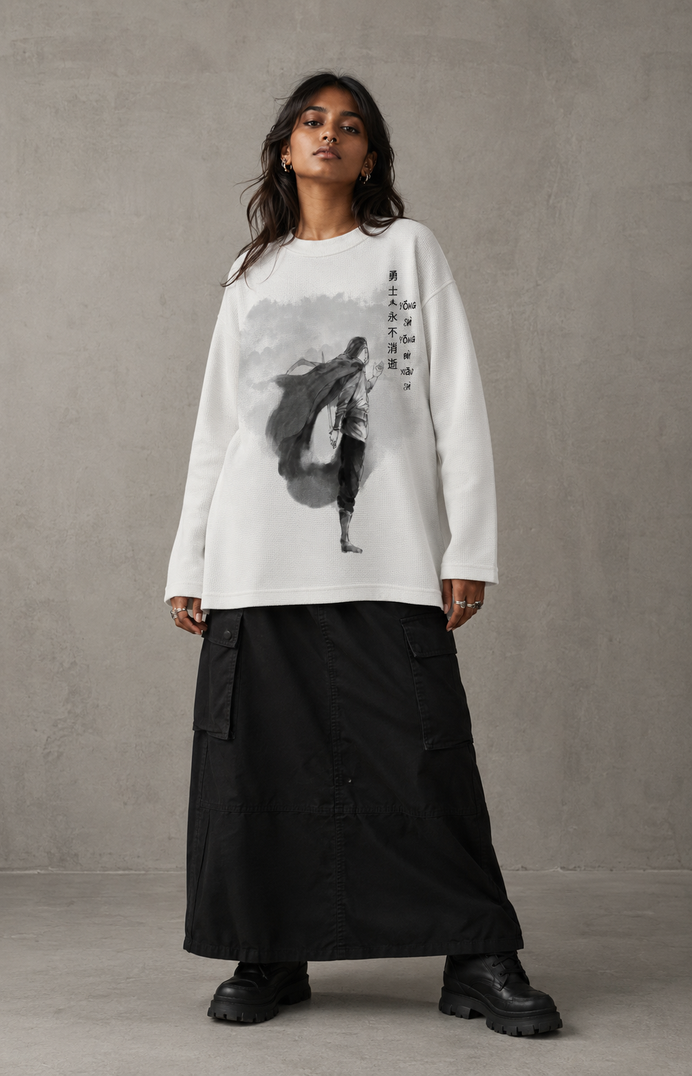 Warrior Off-White Waffle Tee