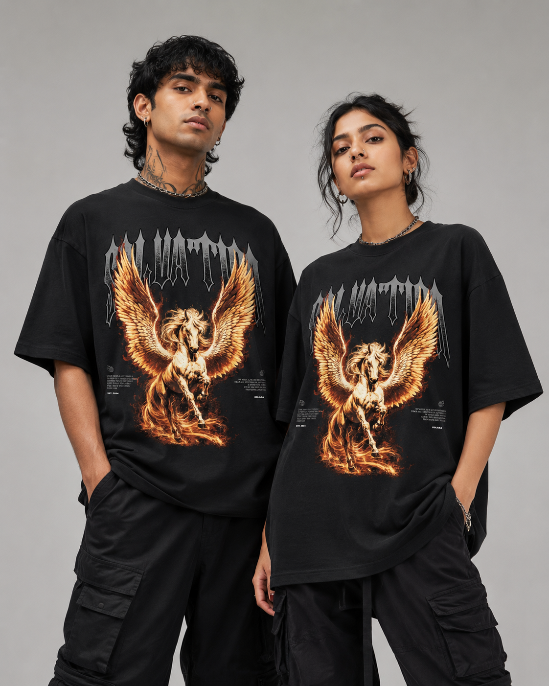 Salvation Black Oversized Tee