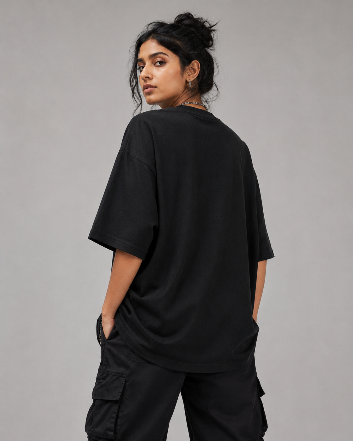 Salvation Black Oversized Tee