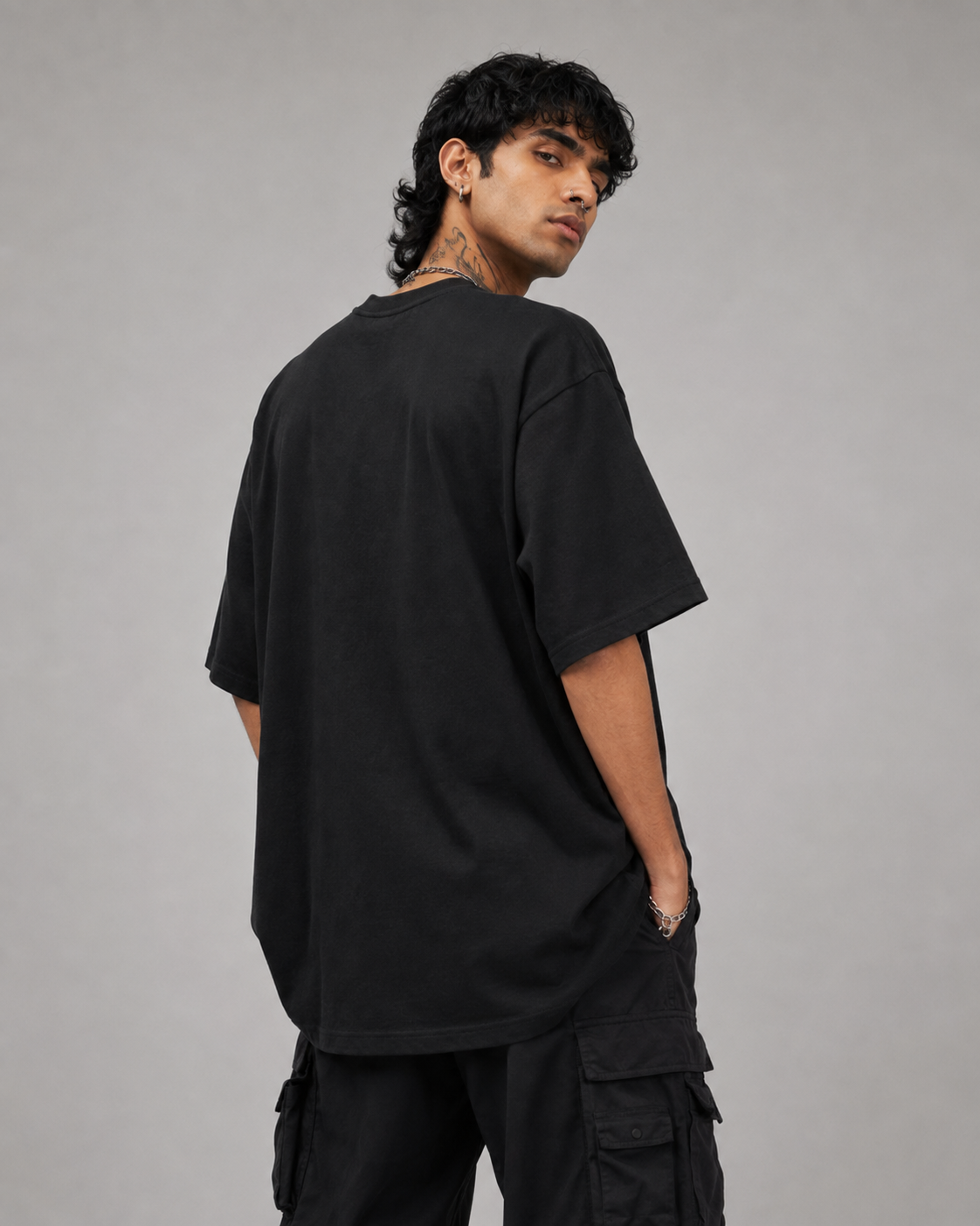 Salvation Black Oversized Tee