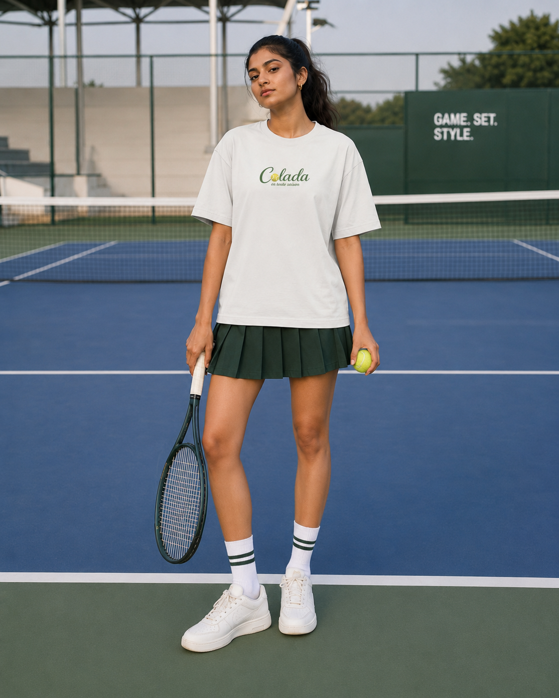 Tennis — Offwhite Oversized Tee