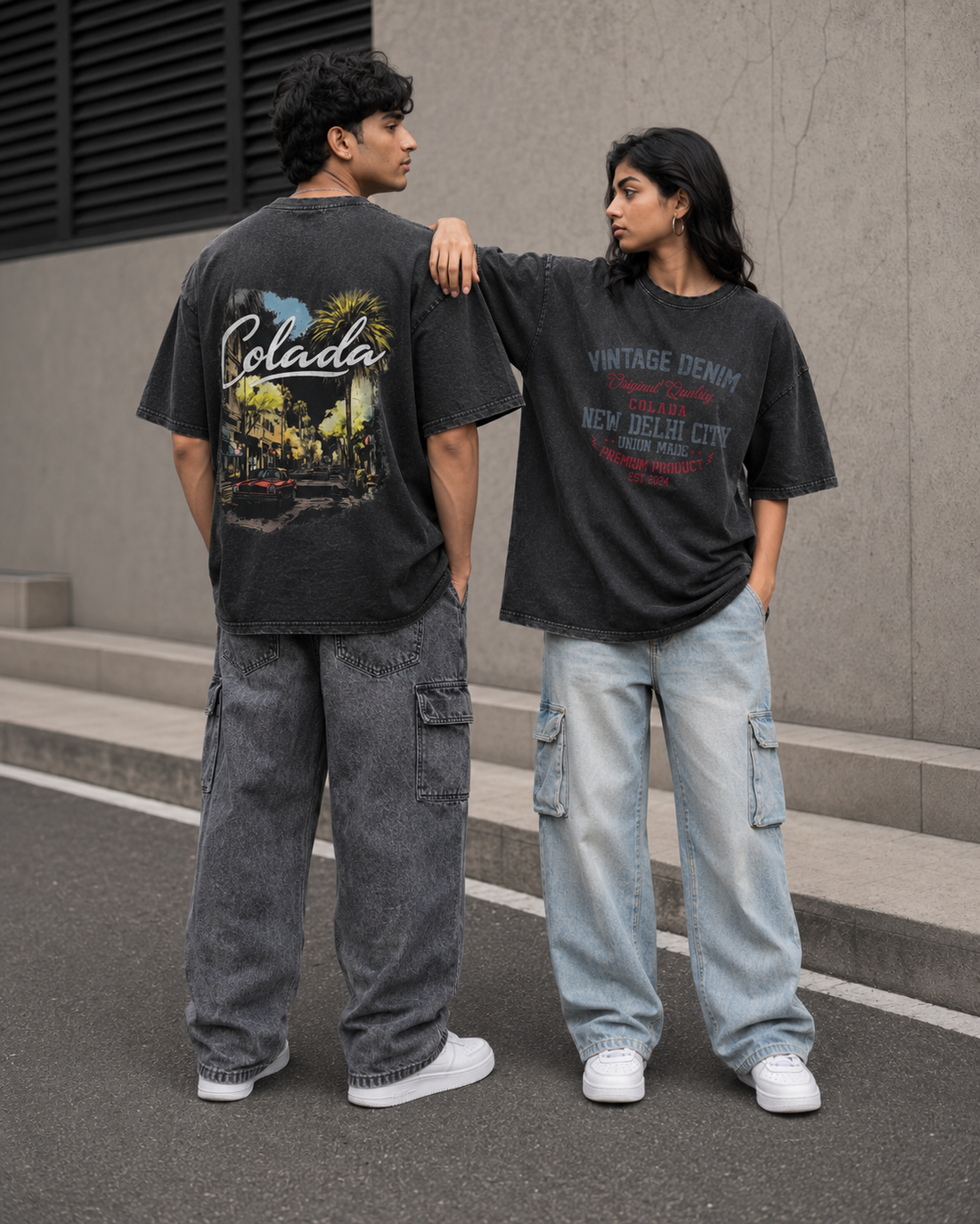 Vintage Denim Colada Oversized Tee