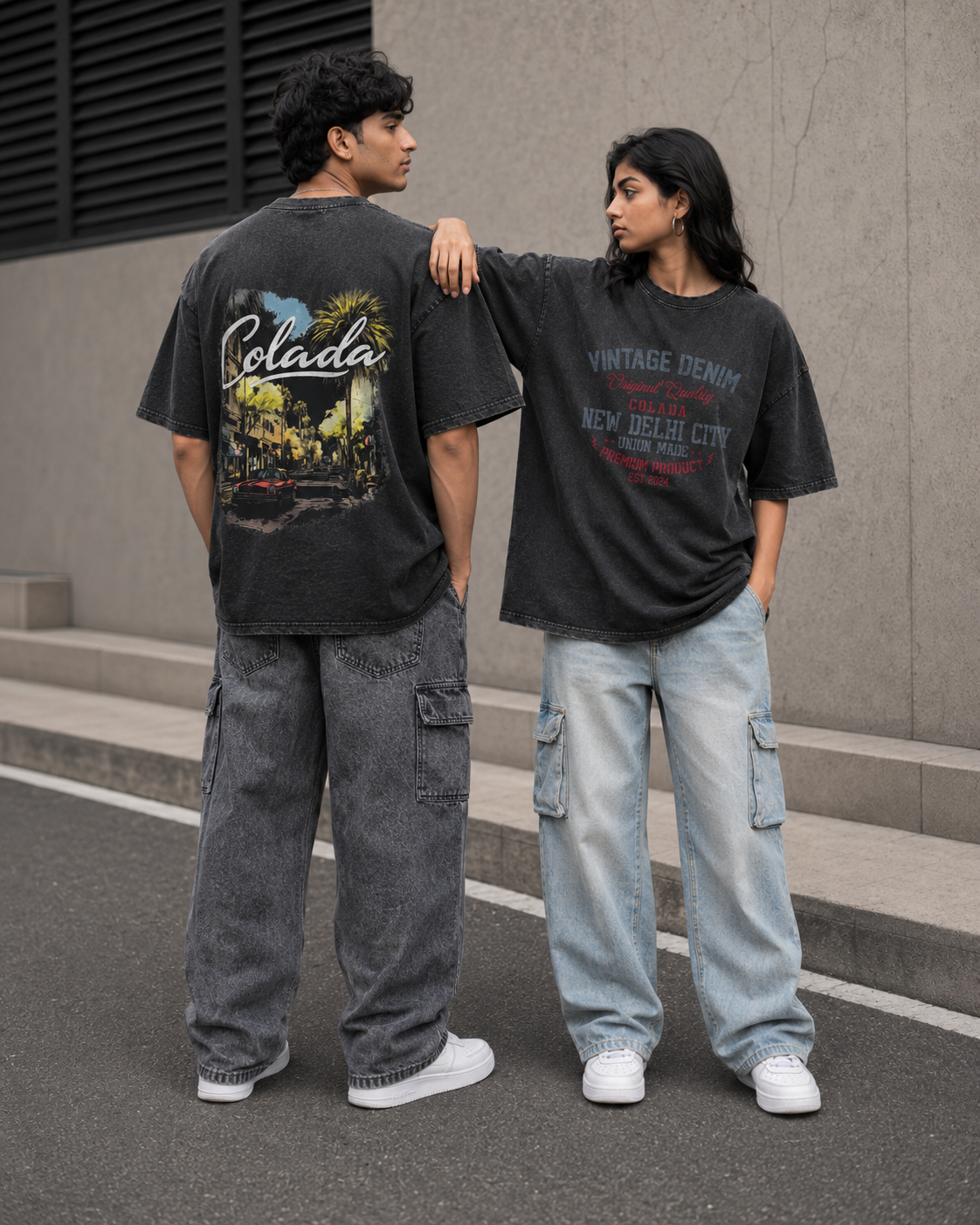 Vintage Denim Colada Oversized Tee