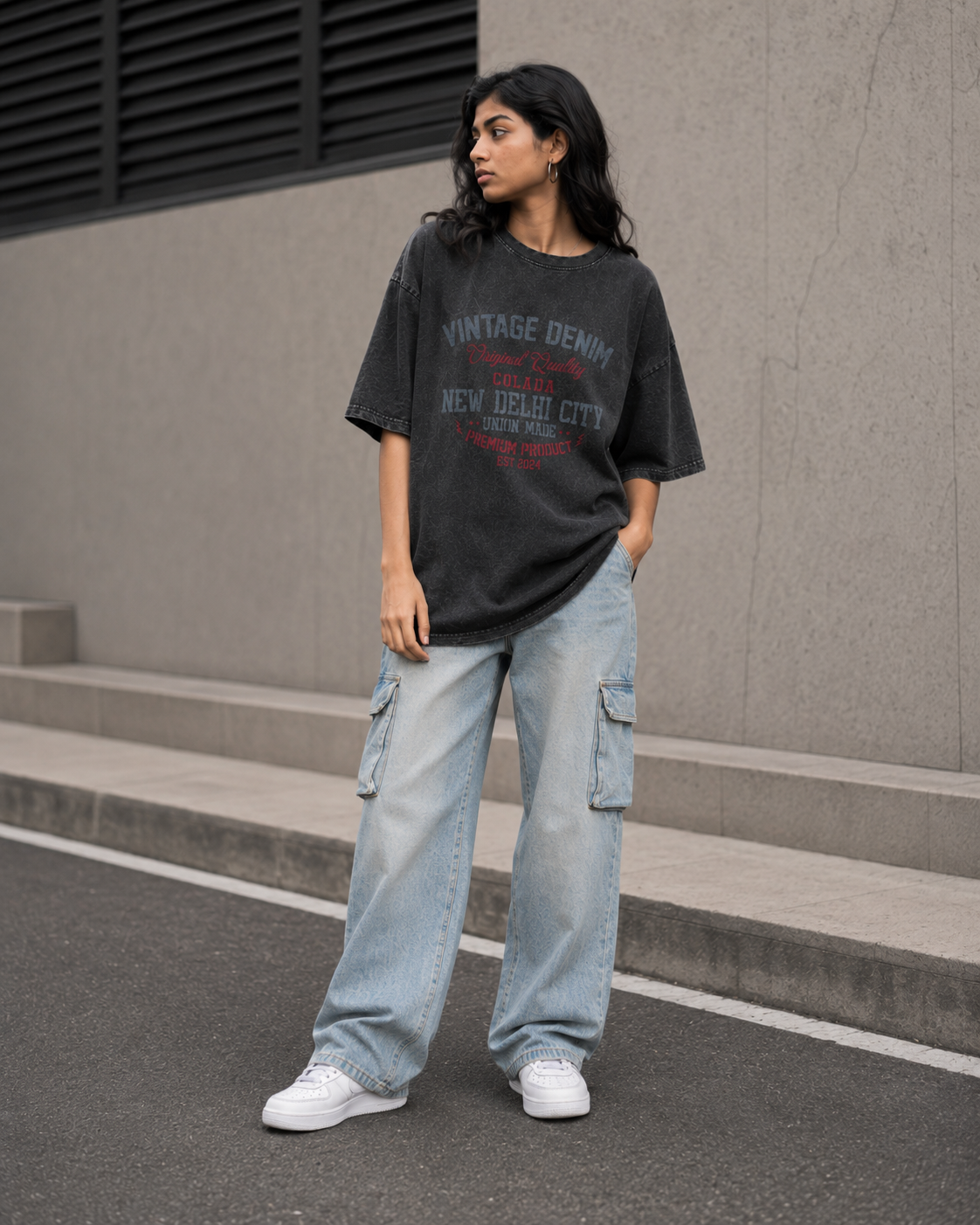 Vintage Denim Colada Oversized Tee