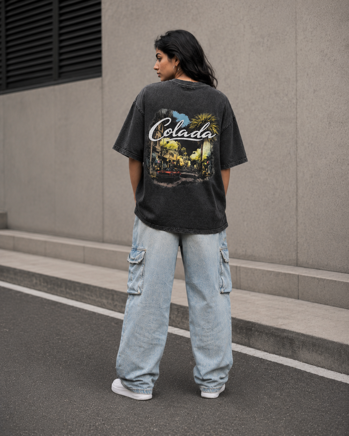 Vintage Denim Colada Oversized Tee