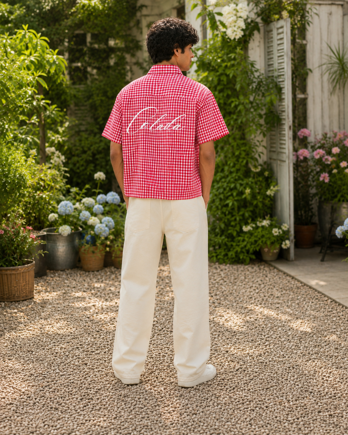 Red Picnic Oxford Boxy Shirt