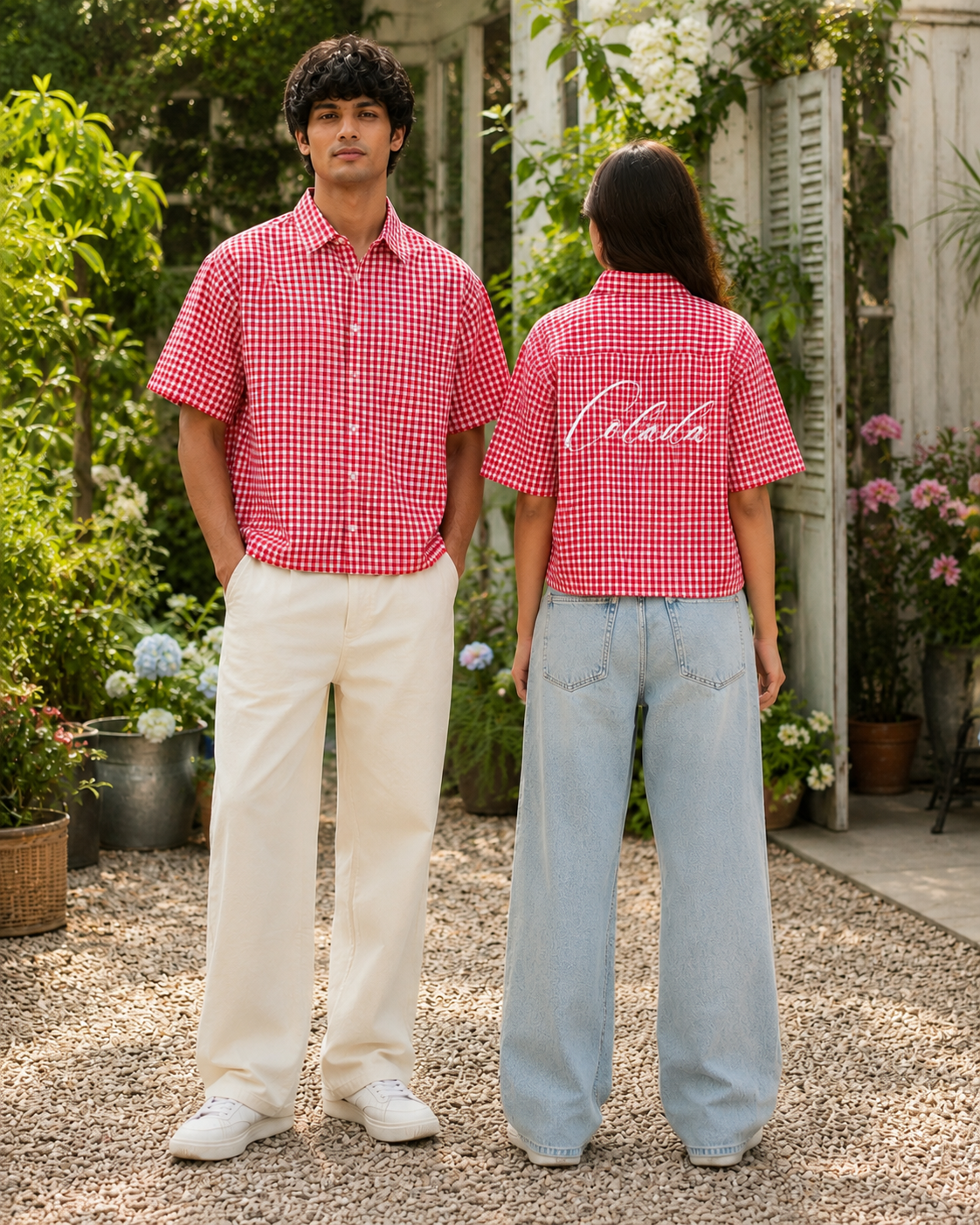 Red Picnic Oxford Boxy Shirt