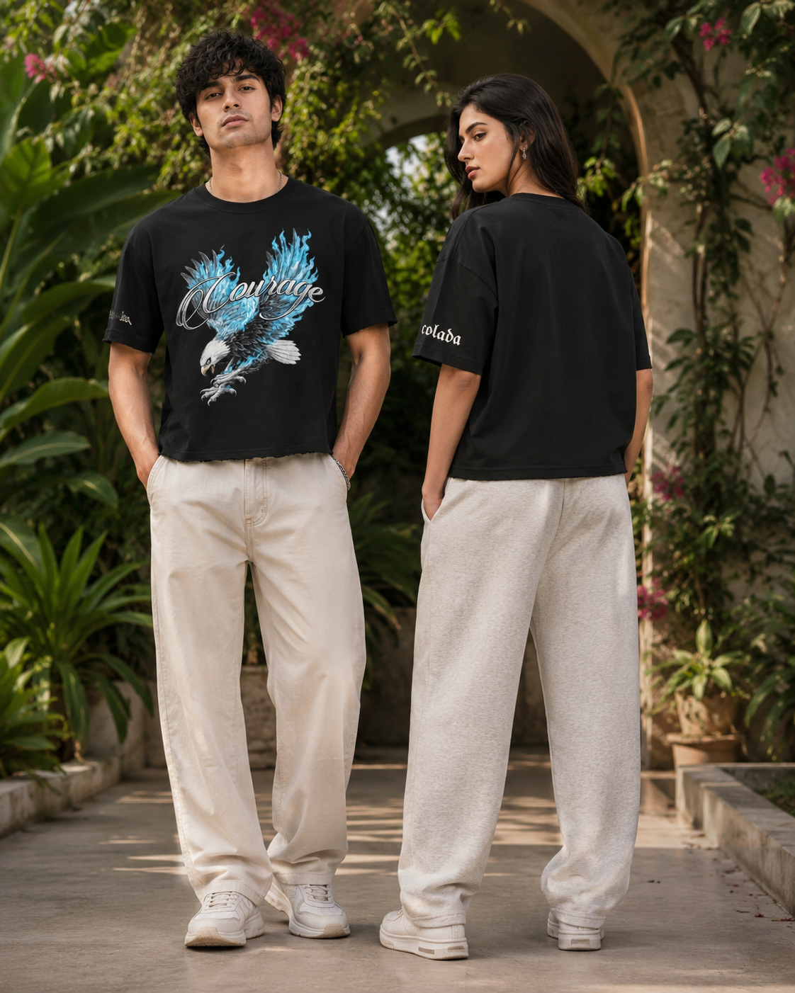 Courage — Black Boxy Fit Tee