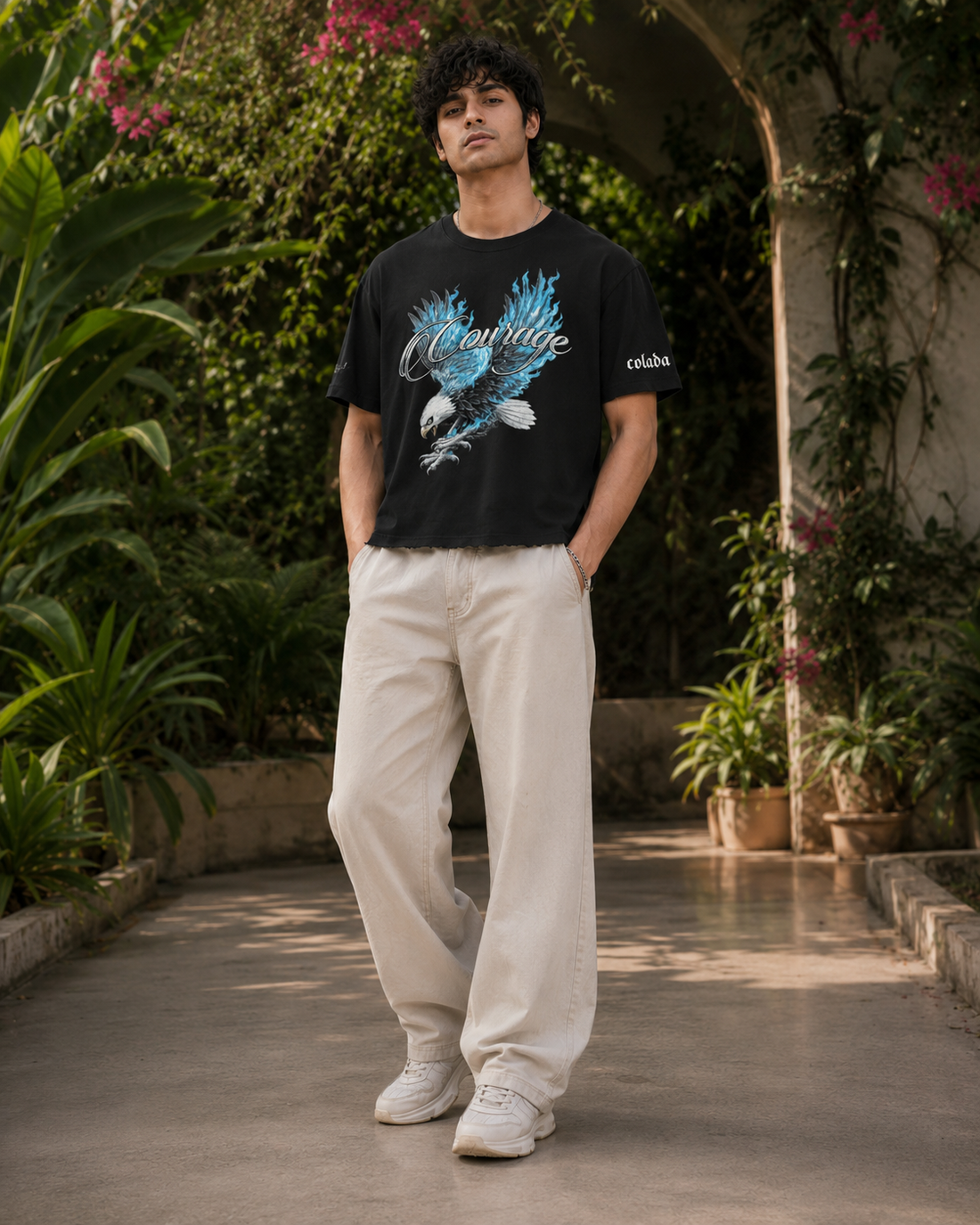 Courage — Black Boxy Fit Tee