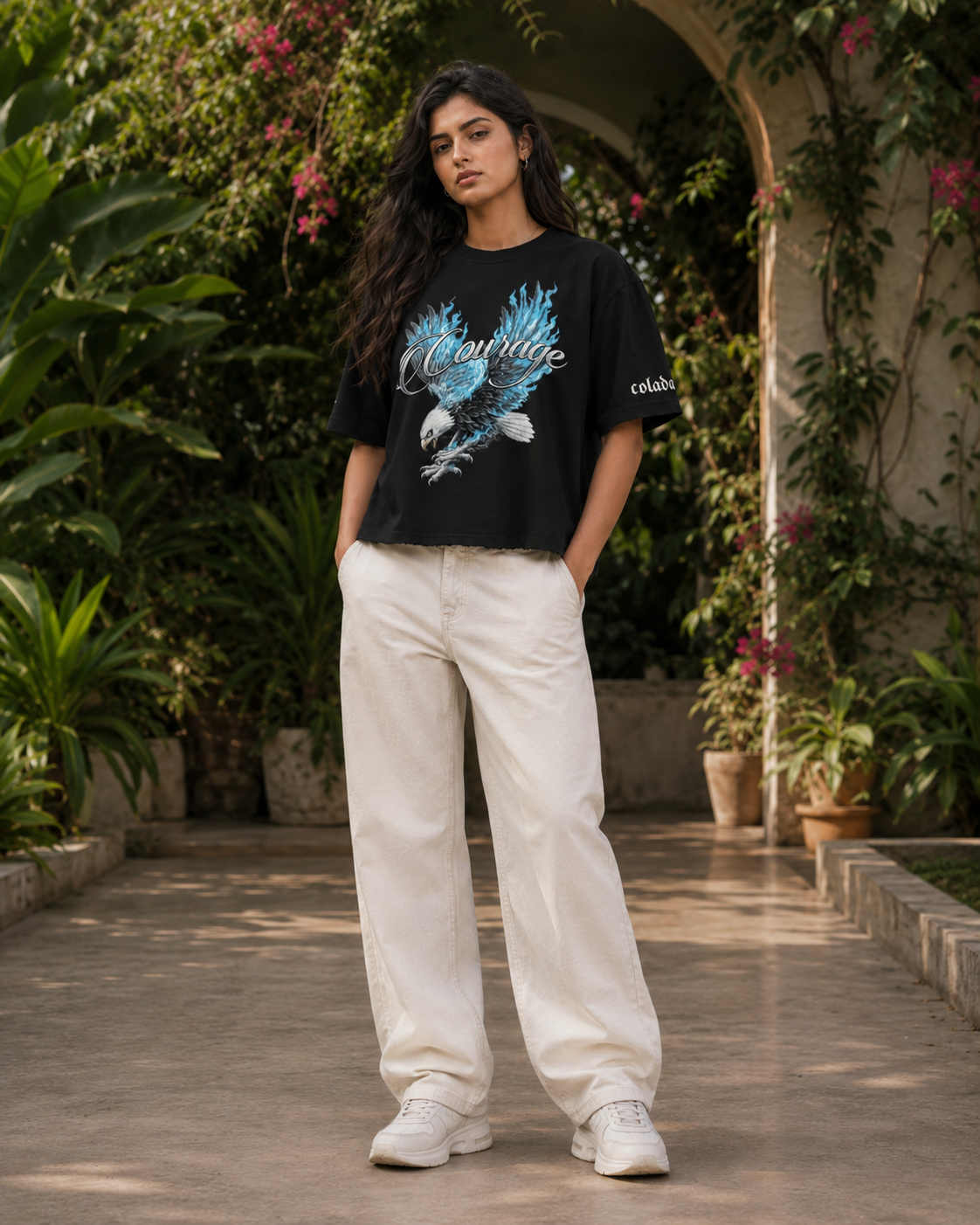 Courage — Black Boxy Fit Tee