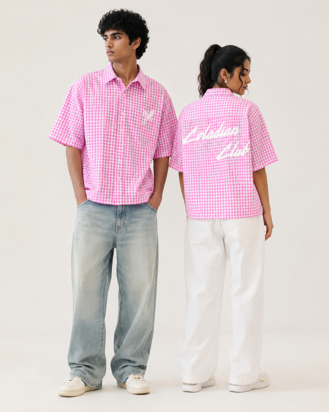 Pink Gingham Boxy Shirt
