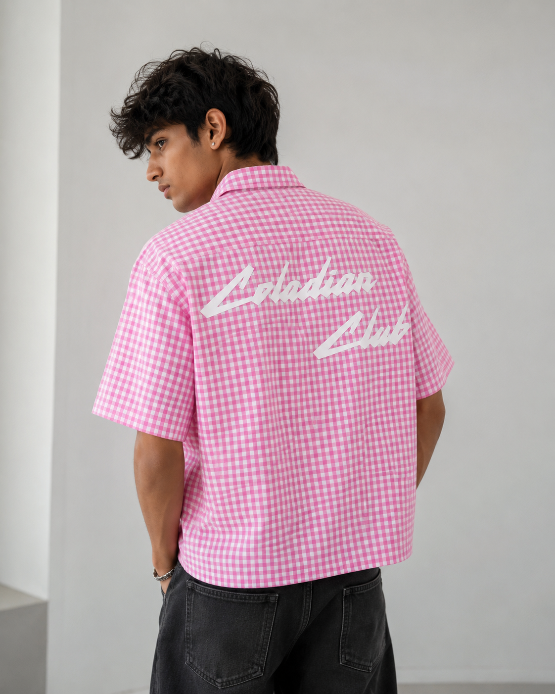 Pink Gingham Boxy Shirt