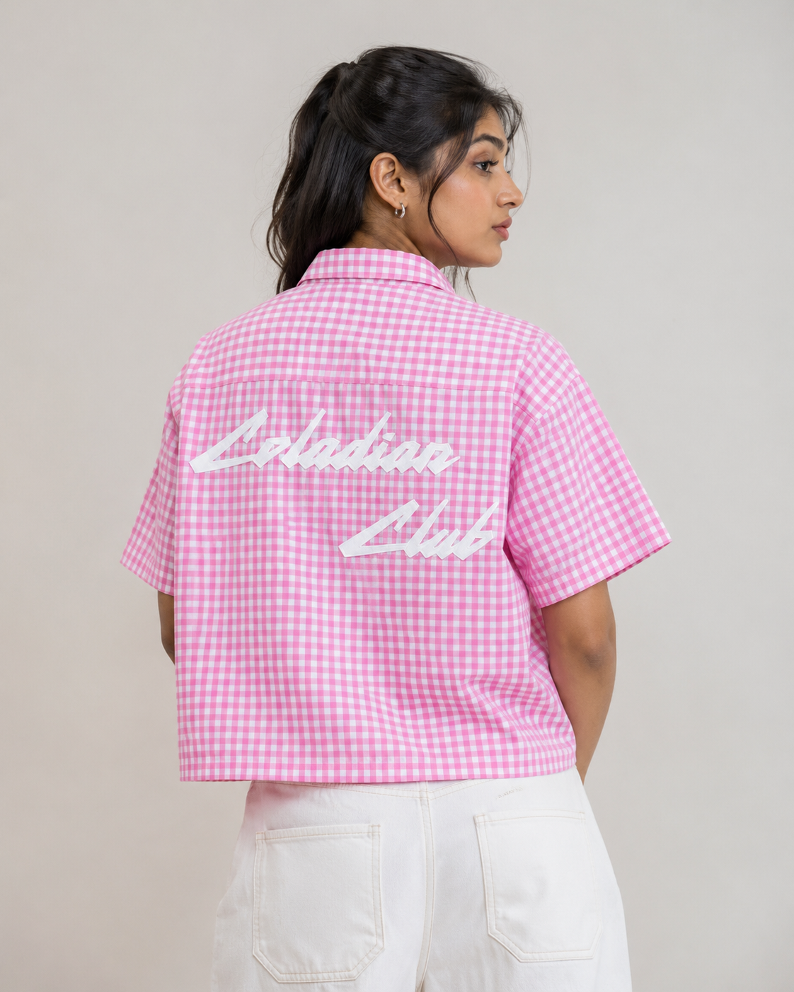 Pink Gingham Boxy Shirt