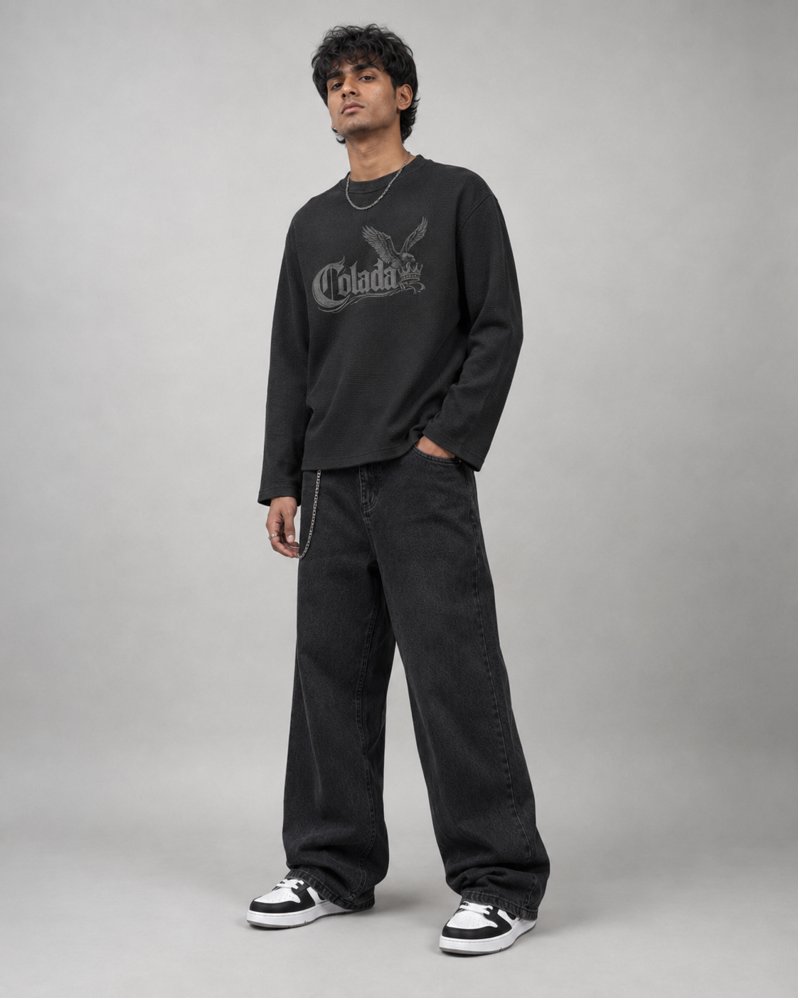 The Sound — Black Waffle Tee