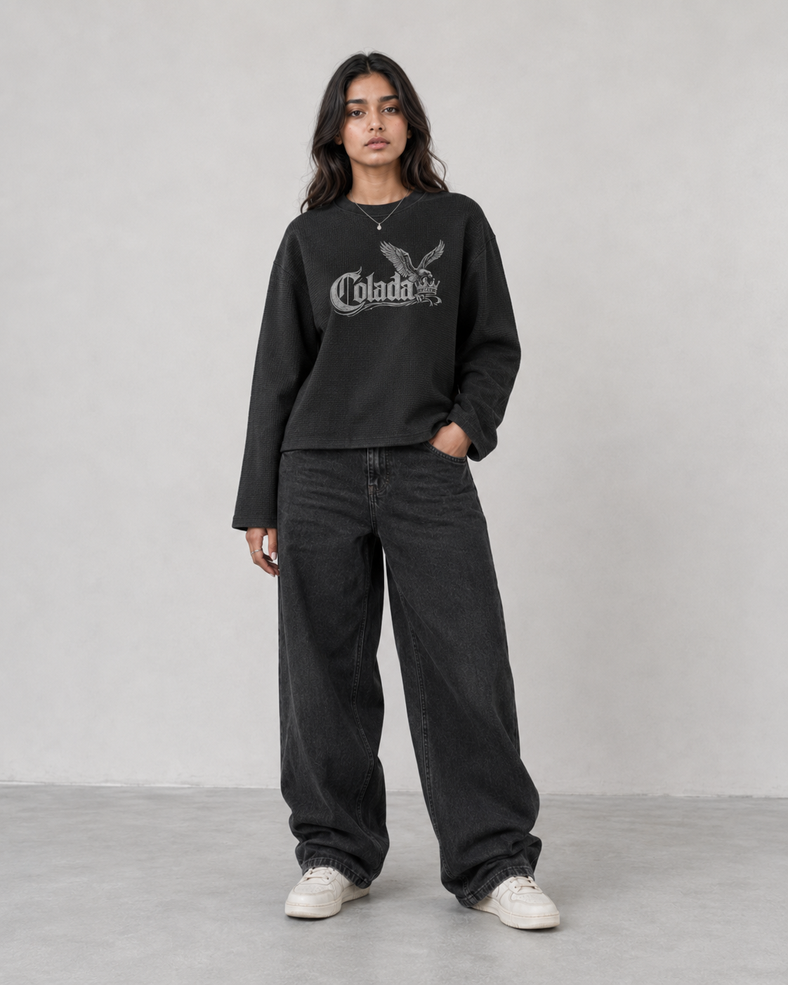 The Sound — Black Waffle Tee