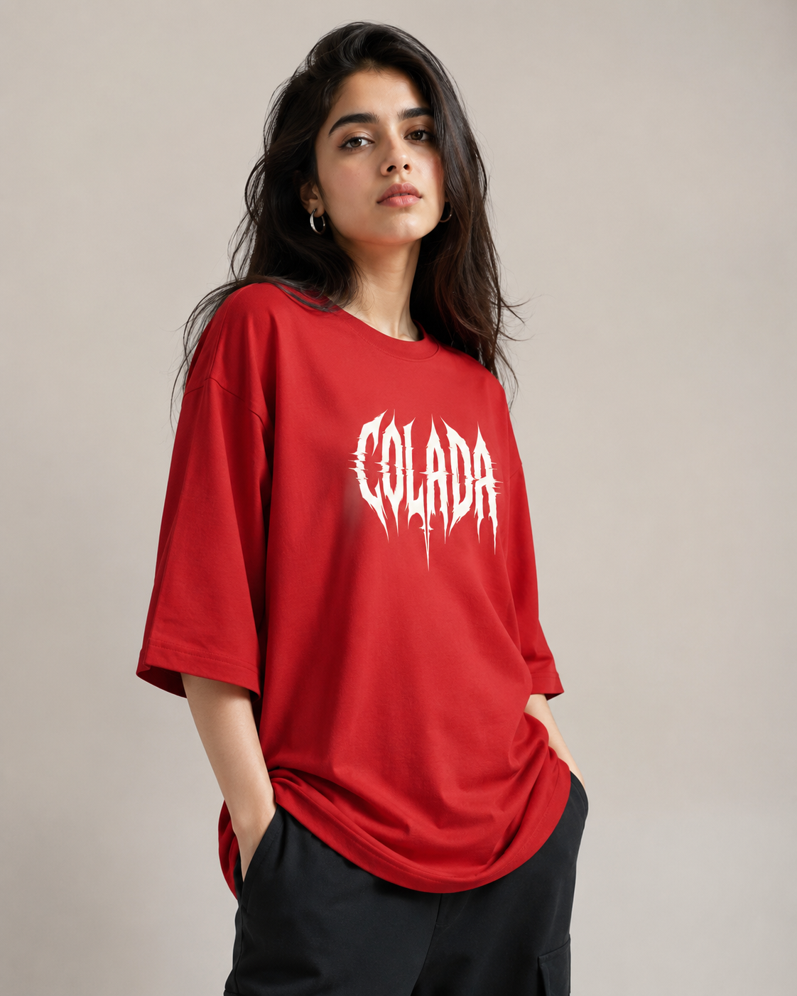 Heartbeats — Red Oversized Tee