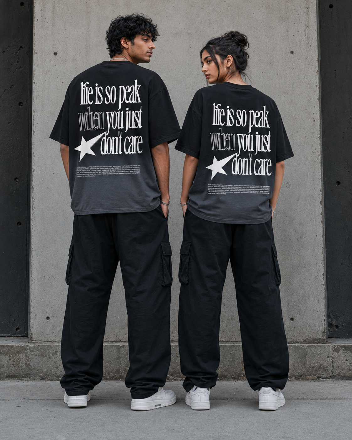 Dont Care — Ombre Boxy Tee