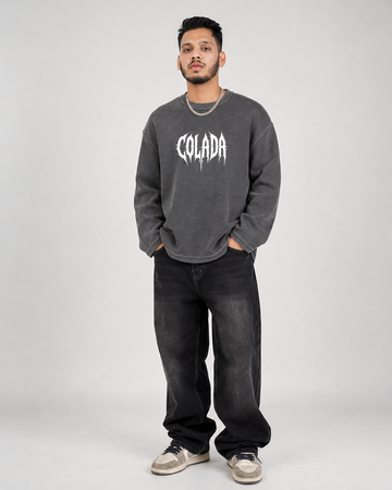 Acid Wash Waffle Knite Oversized Tshirt