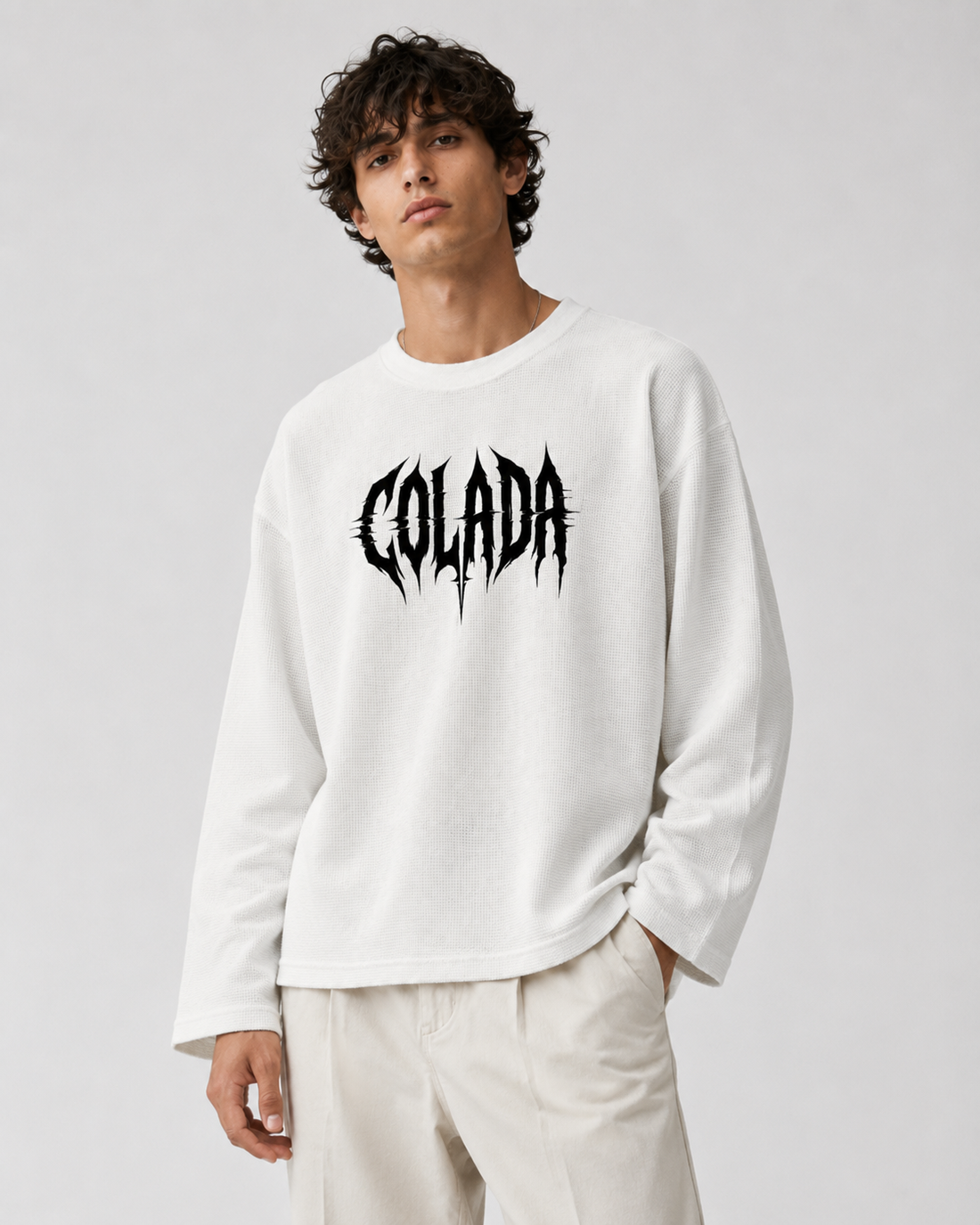 Off-White Waffle Knit Oversized Tshirt