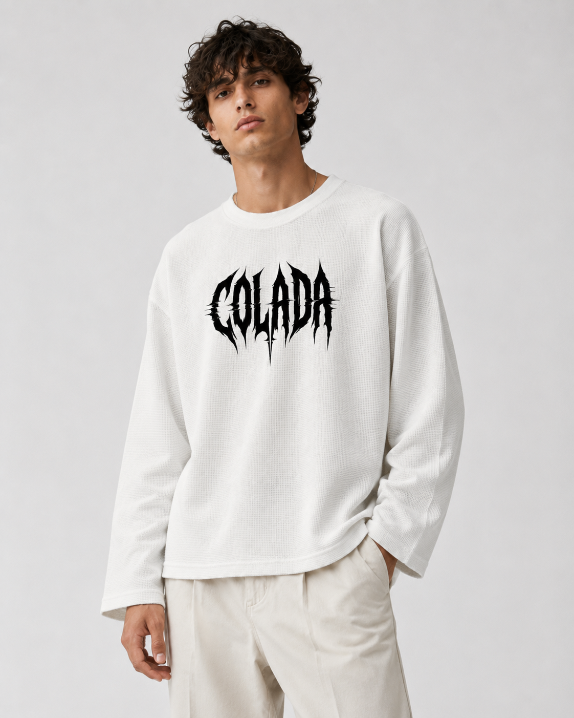Off-White Waffle Knit Oversized Tshirt